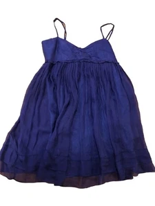 Mini Vestido Trinity Púrpura 100% Seda Transparente Forrado PEQUEÑO Muñeca Bebé ANTHROPOLOGIE - Imagen 1 de 14