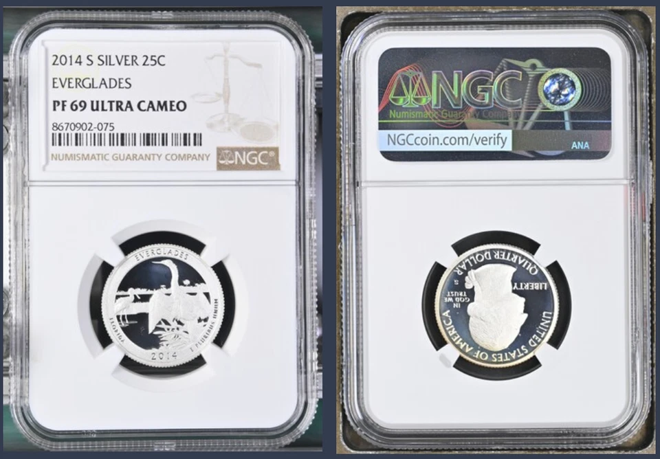 2014-S Quarter Silver Everglades Limited Edition Set PF69 UCAM NGC - Image 1 of 1