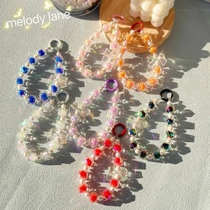 Anti-lost Beaded Phone Charm Lanyard Transparent Phone Chain - Photo 1 sur 17