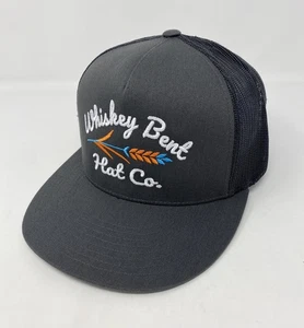 Whiskey Bent Hat Co “Troubadour” Charcoal Trucker Hat Men’s SnapBack Cap Texas - Picture 1 of 7