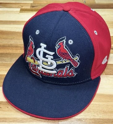 Vintage NEW ERA MLB St. Louis Cardinals 59Fifty Fitted Hat 7 5/8 Wool Red Navy - Image 1 of 4