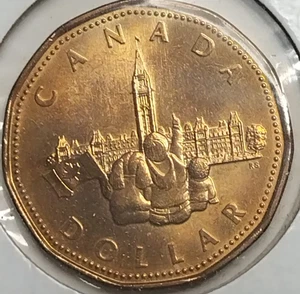 1992 Canada $1 Dollar Coin Uncirculated 125th Anniversary Parliment - Picture 1 of 4