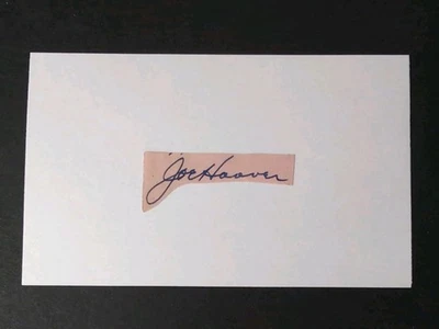 Joe Hoover (d.1965) Signed Autograph Cut Debut 1943 Detroit Tigers - Image 1 of 2
