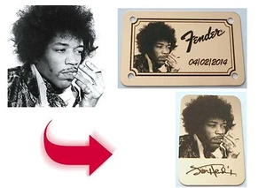 Individuell gravierte Messing Abzeichen Platte für Gitarrenkoffer Verstärker - selbstklebend oder anschrauben - Bild 1 von 4