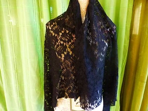 Negro Magnífico, Tela Encaje 1m, 28x0, 95 Antiguo - Bild 1 von 3