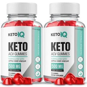 KetoIQ Keto ACV Gummies, Keto IQ Gummies Maximum Strength Official ( 2 Pack ) - Picture 1 of 7