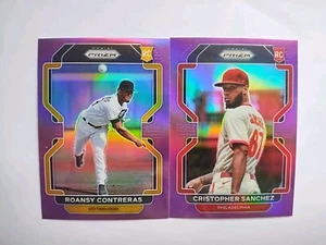 2022 Panini Prizm Purple Lot Of 2 MLB Baseball Rookie Cards - Picture 1 of 5