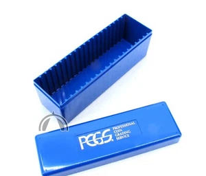 NEU Offizielle BLAUE PCGS 20 Platten Box für 20 PCGS Platten getrennt durch Seitenteiler - Bild 1 von 6