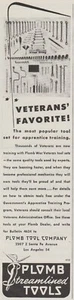 1946 Plomb Tool Company Streamlined Tools - "Veterans' Favorite"- Print Ad Photo - Picture 1 of 2