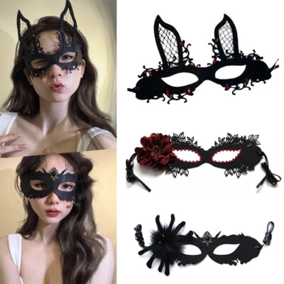 Lace Masquerade Mask Eye Patch Half Face Cosplay Masks Eyeshade Sexy Eye Mask - Image 1 of 4