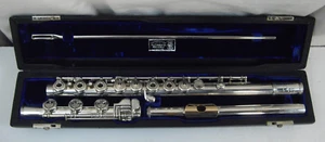 WILLIAM S. HAYNES HANDMADE SILVER FLUTE 14K LIP INLINE G B FOOT S.T.H. NEW PADS - Picture 1 of 14