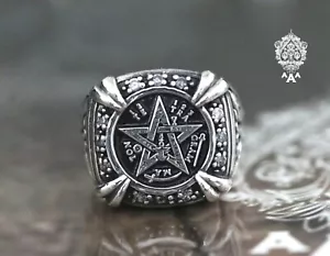 Tetragrammaton Ring Silber 925 Ring Tetragramm Ring Silber Tetragrammaton Ring - Bild 1 von 6