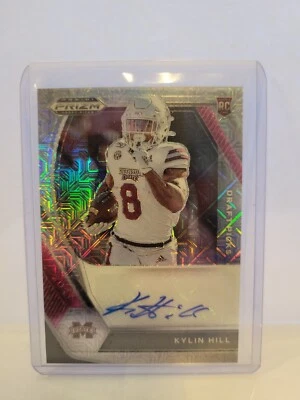 2021 Panini Prizm Draft Picks /25 Kylin Hill #DPA-KHI Rookie Auto RC - Image 1 of 2