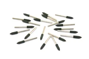 TMAX 20pc Rotary Burr Polisher Set, 4mm, RUBBER Bullet, Compatible for Dremel - Picture 1 of 3