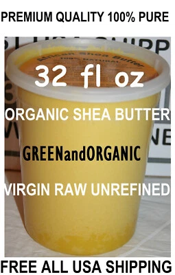 RAW AFRICAN SHEA BUTTER ORGANIC VIRGIN UNREFINED Highest Quality 100% 32oz/ 2 Lb - Image 1 of 4