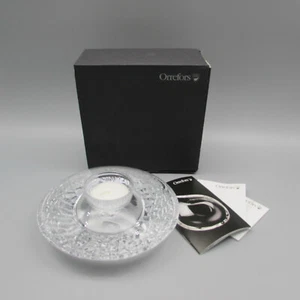 Candelabro votivo Orrefors Suecia disco de cristal - Imagen 1 de 5