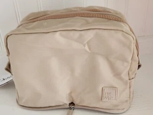 IHKWIP Beige Packable Pouch Kosmetik Make-up Kulturbeutel Tasche Neu Neu mit Etikett - Bild 1 von 9