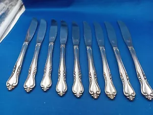 Lot of 9 AMC CREON Stainless Dinner Knives 8 1/2" - Picture 1 of 5