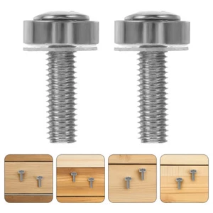 50 Pcs Stainless Steel Crown Screws Server Shelf Cage Nuts Furniture Hardware - Picture 1 of 12
