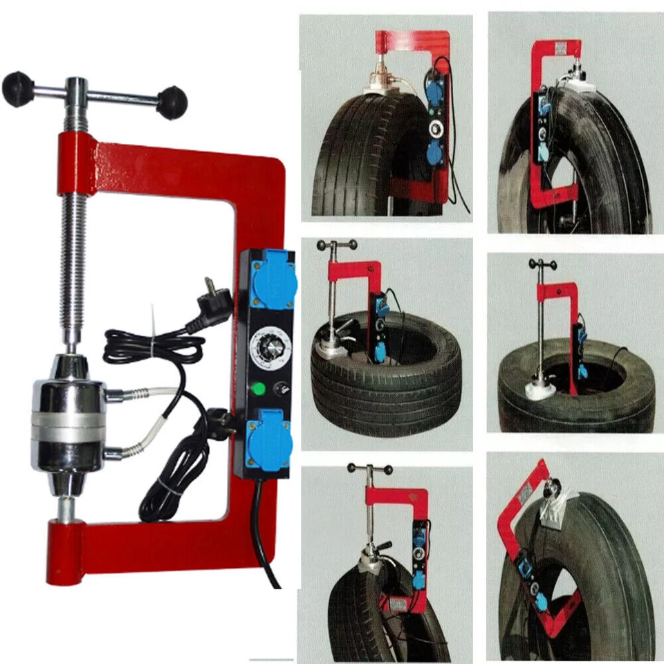 Tire Vulcanizing Machine with 6 Molds, Tire Spreader Tool 110V Spot Vulcanizer - Image 1 of 4