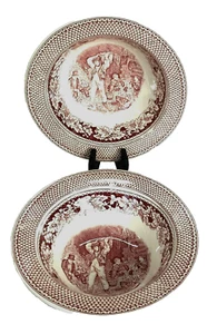 Homer Laughlin Cuencos Grandes para Servir Redondos Currier Ives Dispartidge 10" EE. UU. - Imagen 1 de 10