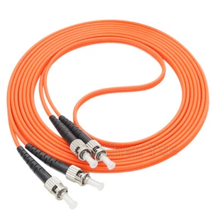 20M ST/UPC-ST/UPC Fiber Optic Patch Cord Duplex Multimode OM1 62.5 Fiber Cable - Picture 1 of 4