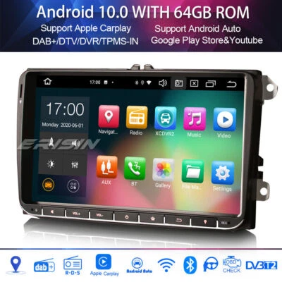 9" Android 12.0 DAB+Autoradio Carplay DSP OPS für VW Passat Polo Golf 5 64GB ROM - Bild 1 von 4