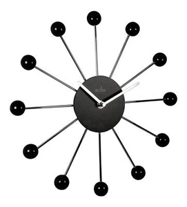 Acctim 27163 Nero e Argento Hubble Orologio Al Quarzo da Parete - Foto 1 di 1