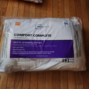 Mainstays Comfort Bed Complete Pillow With Soft Microfiber Cover Standard Queen - Picture 1 of 4