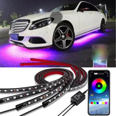 Car Flexible Underglow Strip Lamp LED RGB For Mercedes Benz C300 CLA250 W205 - Image 1 of 4