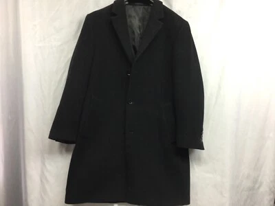 Vestido quente inverno Calvin Klein preto casaco pavão botão para cima masculino tamanho 41 - Imagem 1 de 4