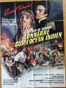 DONNERRE SUR L'INDIAN OCEAN Original Filmplakat 160x120 '66 Gerard Barray  - Bild 1 von 1
