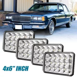 4pcs 4x6" LED Headlights Hi/Lo Beam For Chevrolet R1500 R2500 Suburban 1989-1991 - Picture 1 of 12