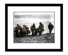 Normandy Soldiers 8x10 photo print providing relief to sick & wounded D-day WWII