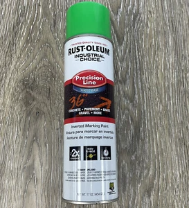 Rust-Oleum 203032 Fluorescent Green Inverted Marking Paint 17 oz. Lot of 2 - Picture 1 of 7