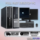 FULL Fast Cheap Desktop Computer PC Bundle DELL/HP +Windows 10 +WiFi +Monitor