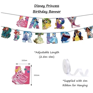 Princesa Cumpleaños Banner Belle Cenicienta Belleza Blancanieves Globos Elsa Disney - Imagen 1 de 60