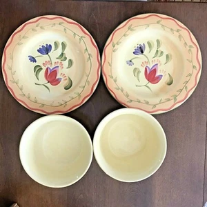 4 Pfaltzgraff Napoli 2 Salad Plates, 2 Bowls - Picture 1 of 4