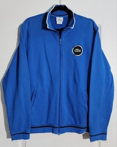 Lacoste Trainingsjacke Sweatshirt Herren Gr. 6 / XL Blau Full Zip Round Logo Patch - Bild 1 von 9