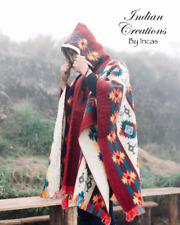 Alpaca Poncho (Red Sky) Handcrafted by Indigenous hands