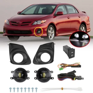 Luces antiniebla LED izquierda derecha parachoques Toyota Corolla 2011-2013 con arnés de biseles - Imagen 1 de 12