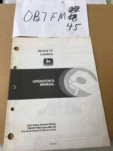 John Deere 60 & 70  Loader Owner Operator Maintenance Manual OM-M77688 - Picture 1 of 4