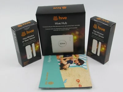 Hive Wireless Security Smart Home Hub and 2 Door/Window Sensors & New Nano 2 Hub - Image 1 of 4