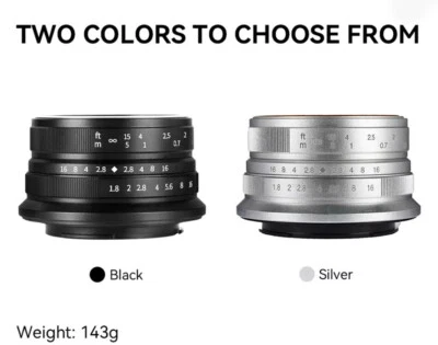 7artisans 25mm F1,8 Objektiv mit Manuellem Fokus f/ Canon EF-M EOS-M Kamera