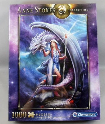 Готическая головоломка Clementoni Anne Stokes Jigsaw Dragon Mage 1000 шт. ЗАПЕЧАТАННАЯ - Изображение 1 из 4
