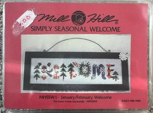 Mill Hill Kreuzstich-Set Simply Seasonal Welcome Januar/Februar MHSSW1 Neu in Verpackung - Bild 1 von 3