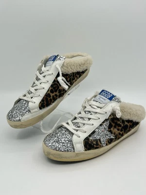 Zapatillas GOLDEN GOOSE Super-Star Sabot sin cordones talla 8 marrón negro piel de oveja Foto 1 de 4