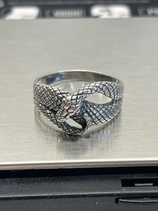 STERLING SILBER 925 ALT VINTAGE RETRO SCHLANGEN RING WUNDERSCHÖN!!! - Bild 1 von 13