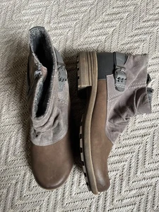 Earth Origin Boots Women's Size 11 Paige Ankle Bootie Brown Leather Side Zip - Picture 1 of 13