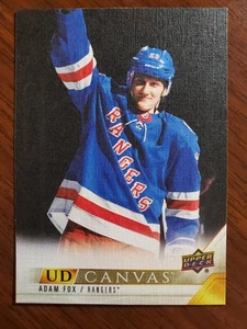 2022-23 Upper Deck Series 1 Adam Fox #C53 Canvas, New York Rangers - Bild 1 von 2